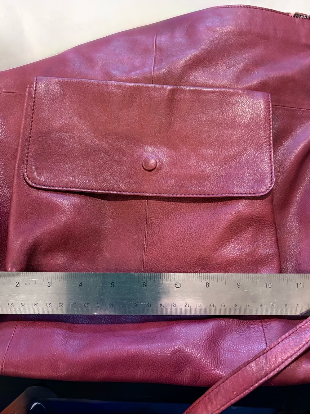 Burgundy Leather Crossbody Bag with Front Snap Pocket